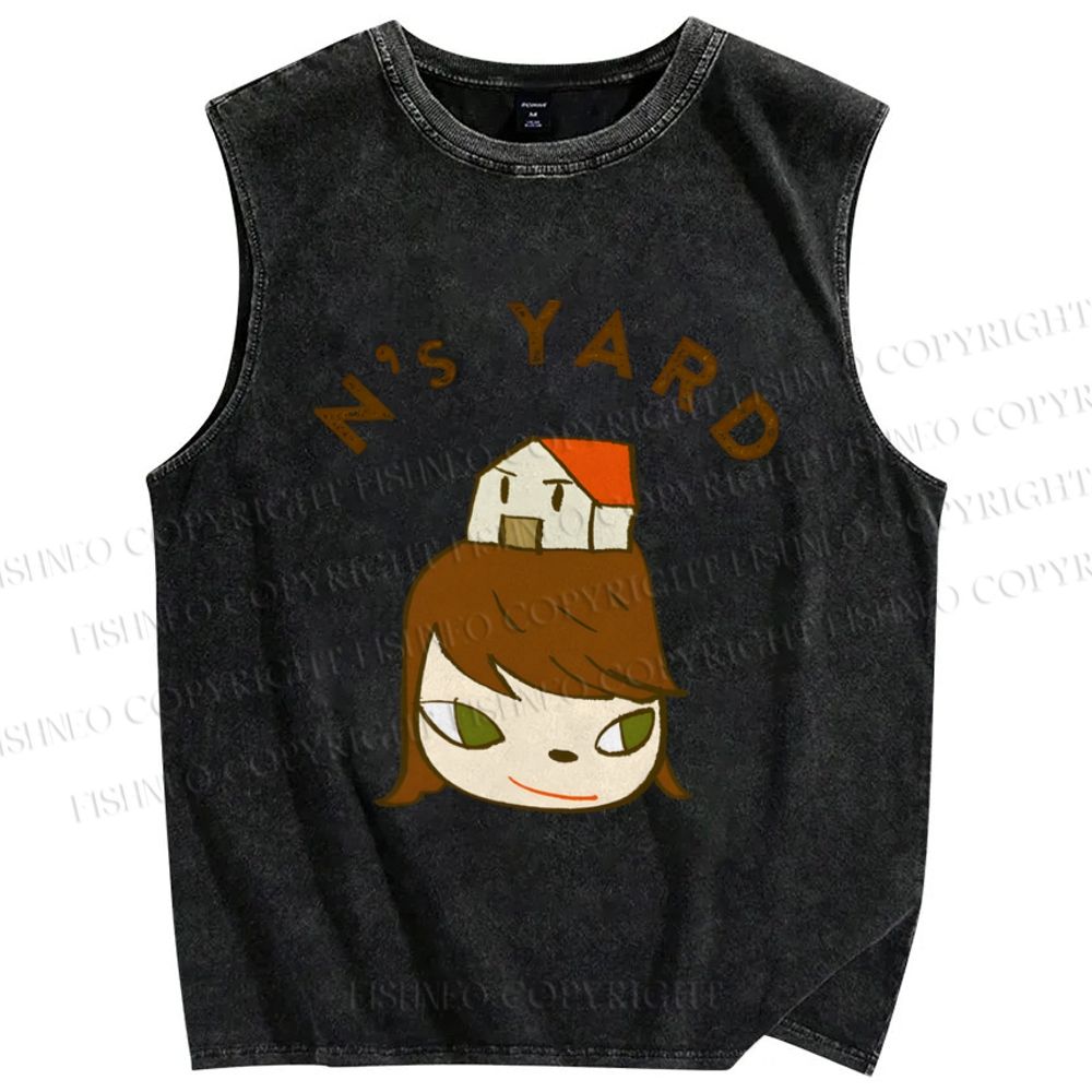 Unisex  N's Yard Yoshitomo Nara Printed Washed Tank Top