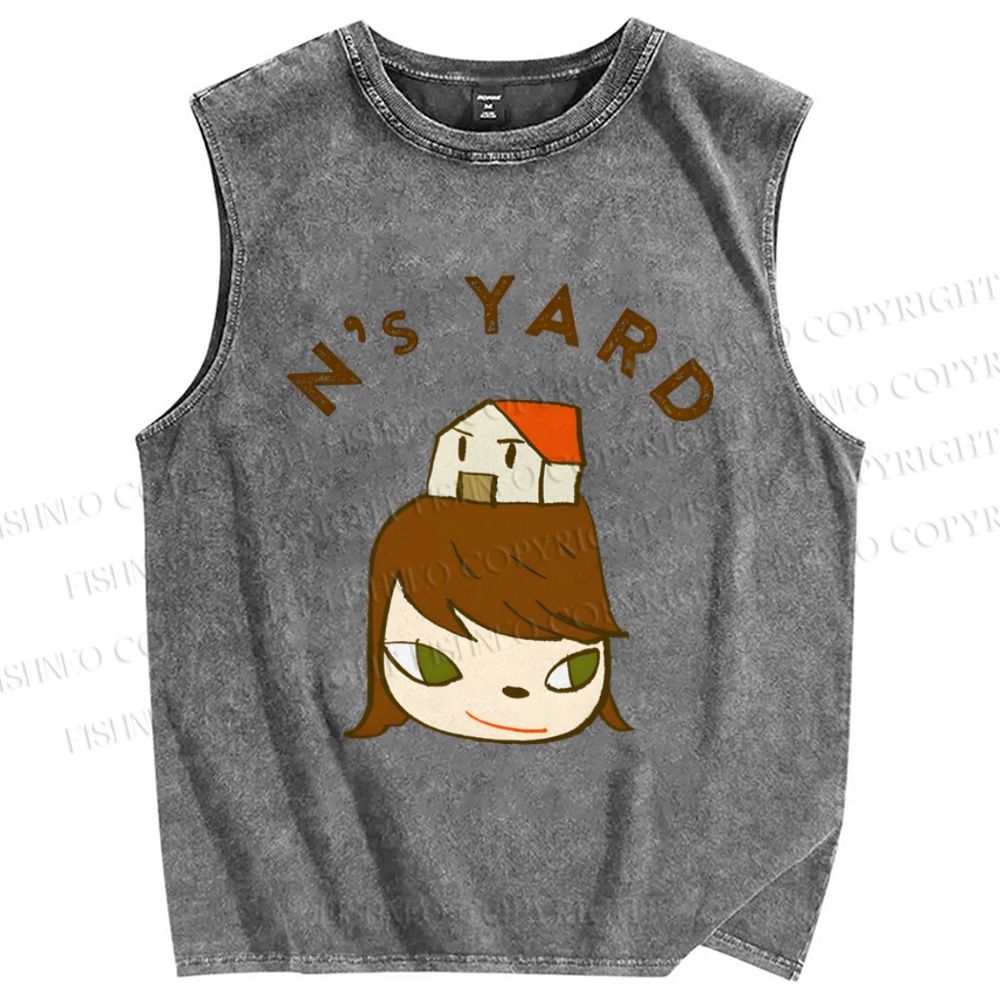 Unisex  N's Yard Yoshitomo Nara Printed Washed Tank Top