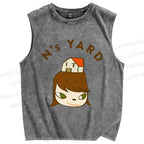 Unisex  N's Yard Yoshitomo Nara Printed Washed Tank Top