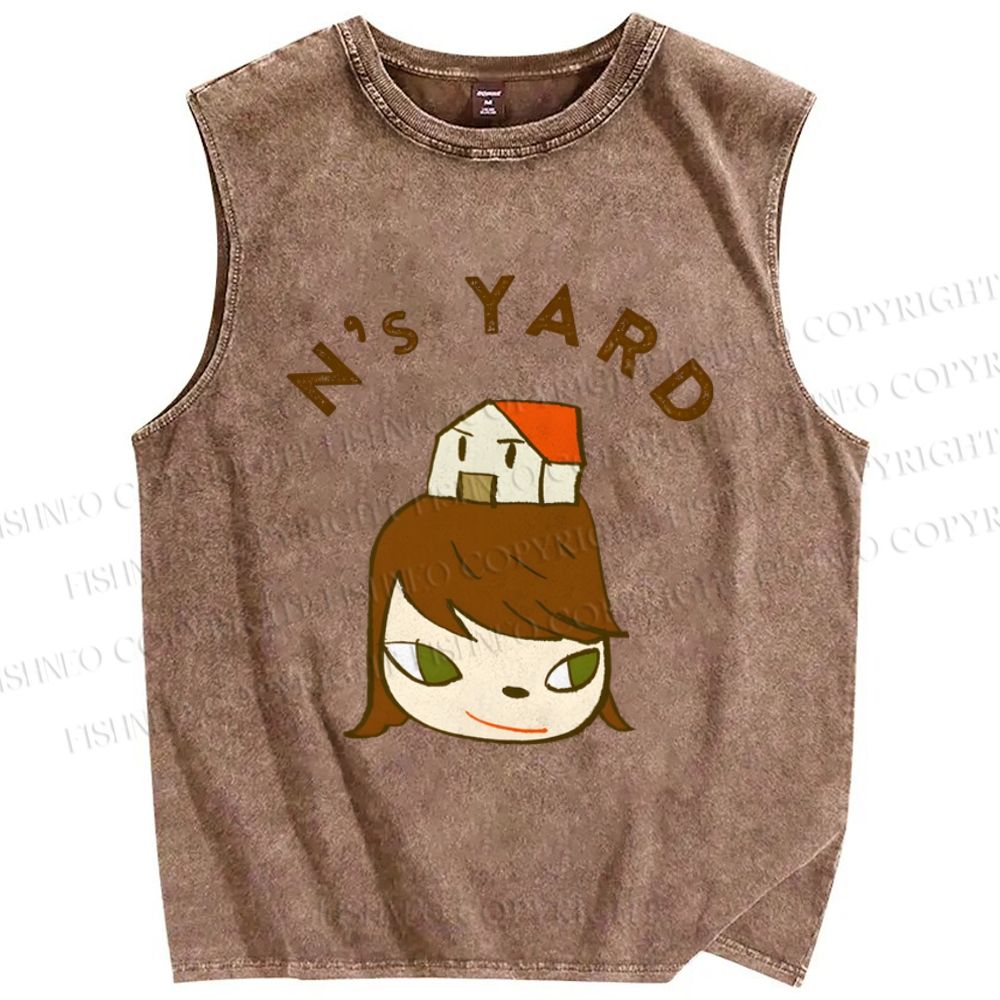 Unisex  N's Yard Yoshitomo Nara Printed Washed Tank Top