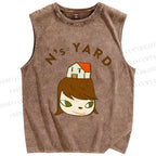 Unisex  N's Yard Yoshitomo Nara Printed Washed Tank Top