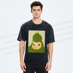 Unisex Green Yoshitomo Nara Printed Washed Tee