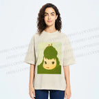 Unisex Green Yoshitomo Nara Printed Washed Tee
