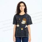 Unisex Yoshitomo Nara Dog Printed Washed Tee