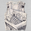 Unisex Funny Cat Sleeping In Bathroom Printed Tank Top