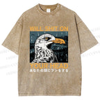 Unisex Will Shit On Your Head Gulls Printed Washed Tee