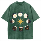 Van Gogh Cat Vintage Washed T-shirt