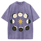 Van Gogh Cat Vintage Washed T-shirt