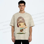 Unisex Yoshitomo Nara Guitar Printed Washed Tee