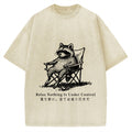 Raccoon Relaxing Vintage Washed T-shirt