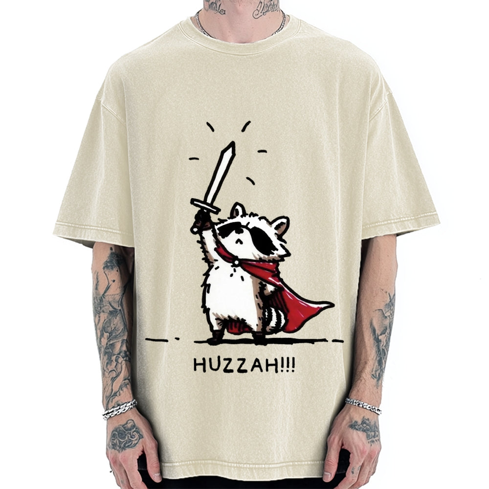 Huzzah Racoon Vintage Washed T-shirt