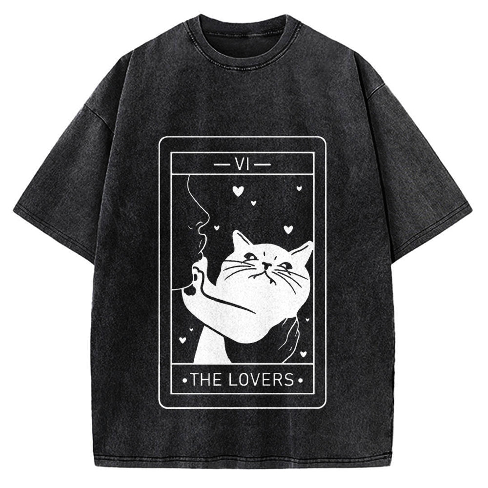 The Cat Lover Vintage Washed T-shirt