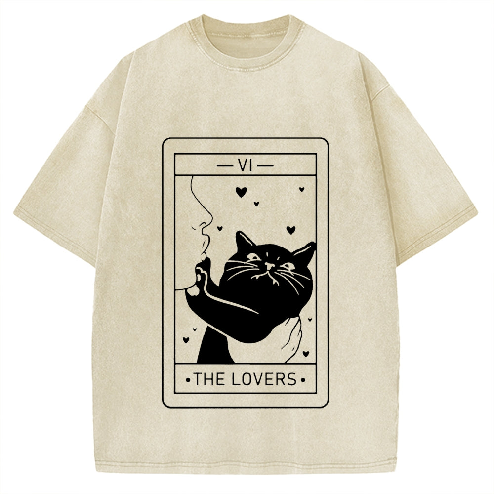 The Cat Lover Vintage Washed T-shirt