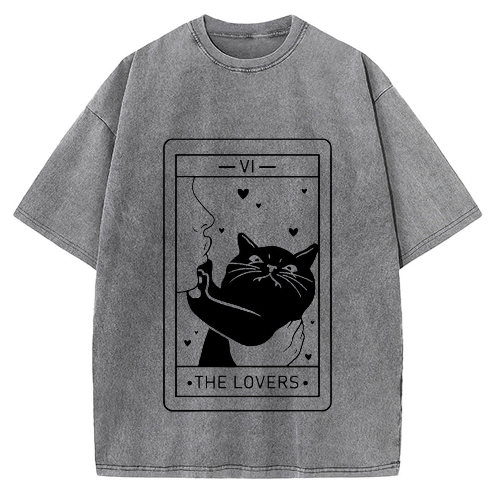 The Cat Lover Vintage Washed T-shirt