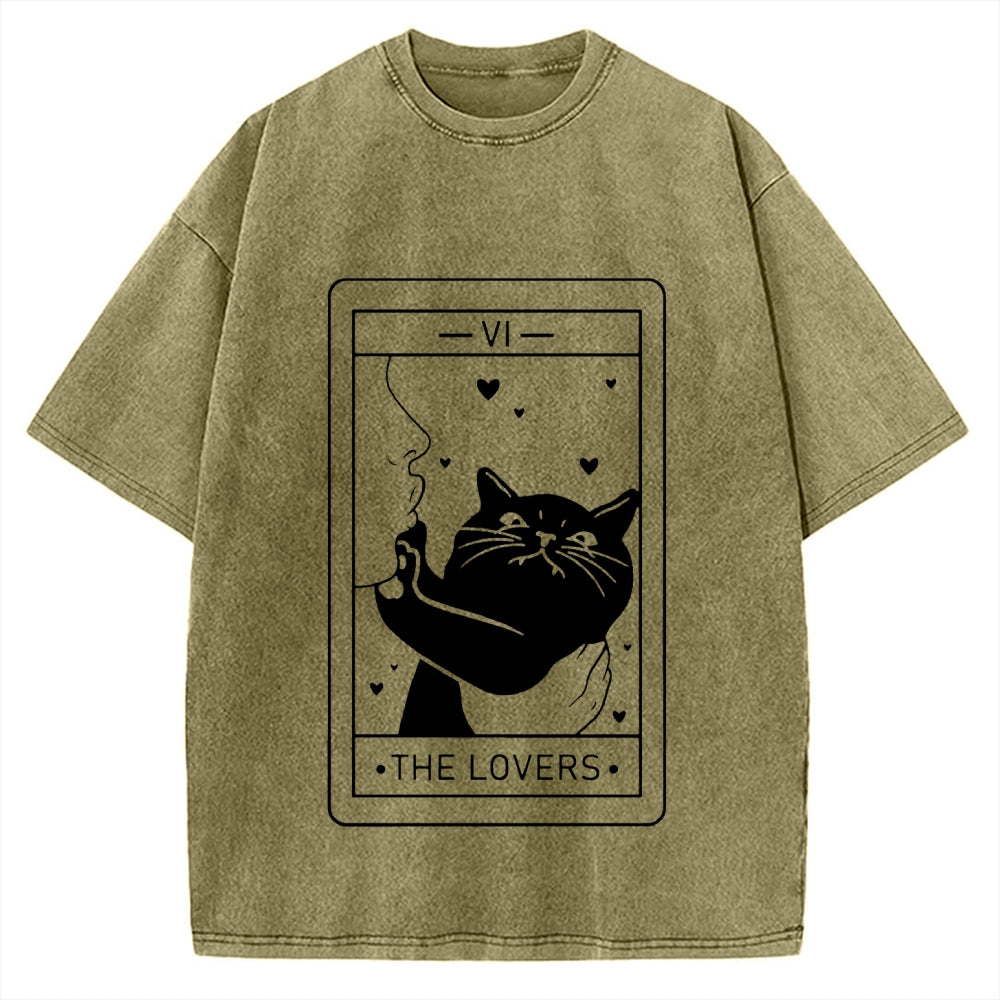 The Cat Lover Vintage Washed T-shirt