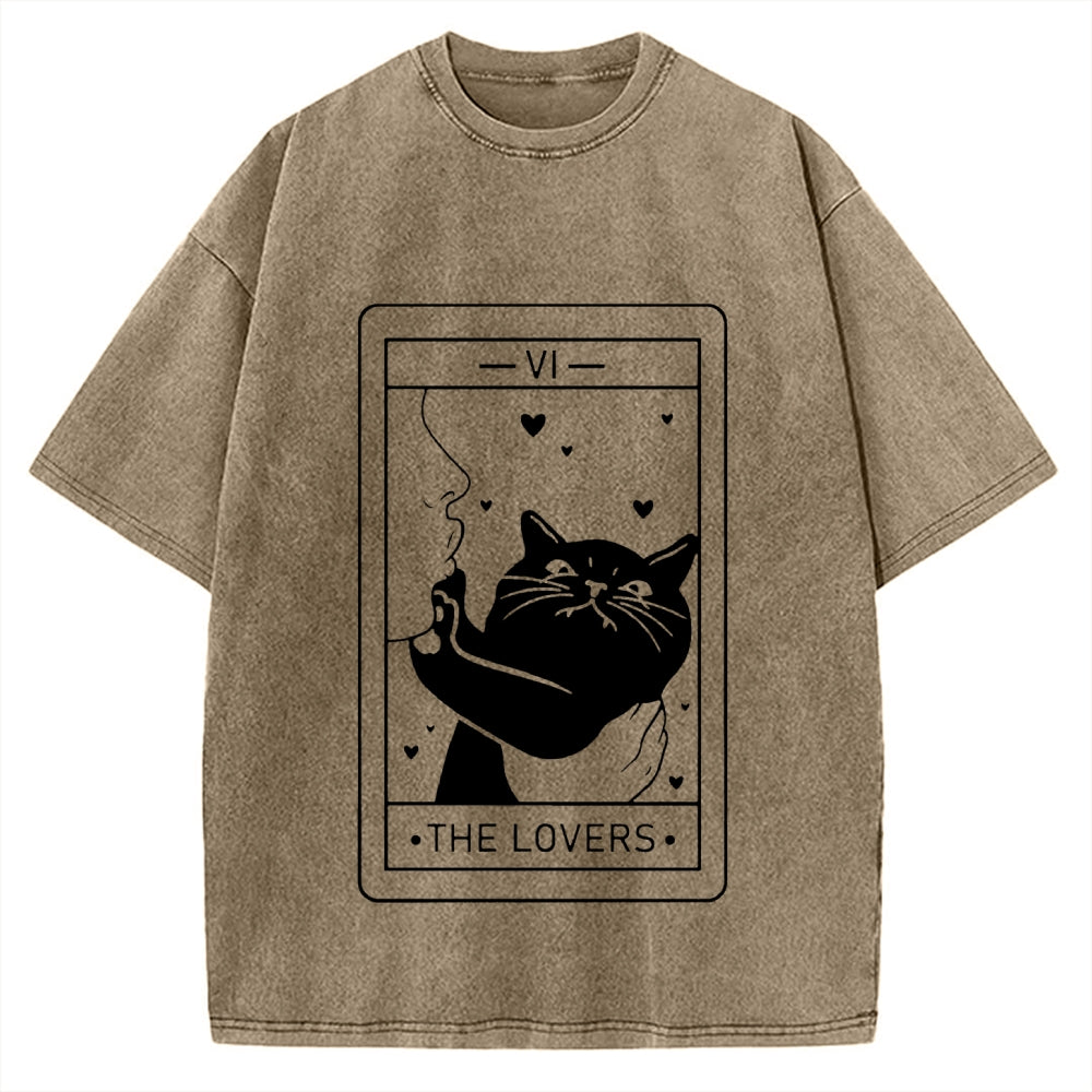 The Cat Lover Vintage Washed T-shirt