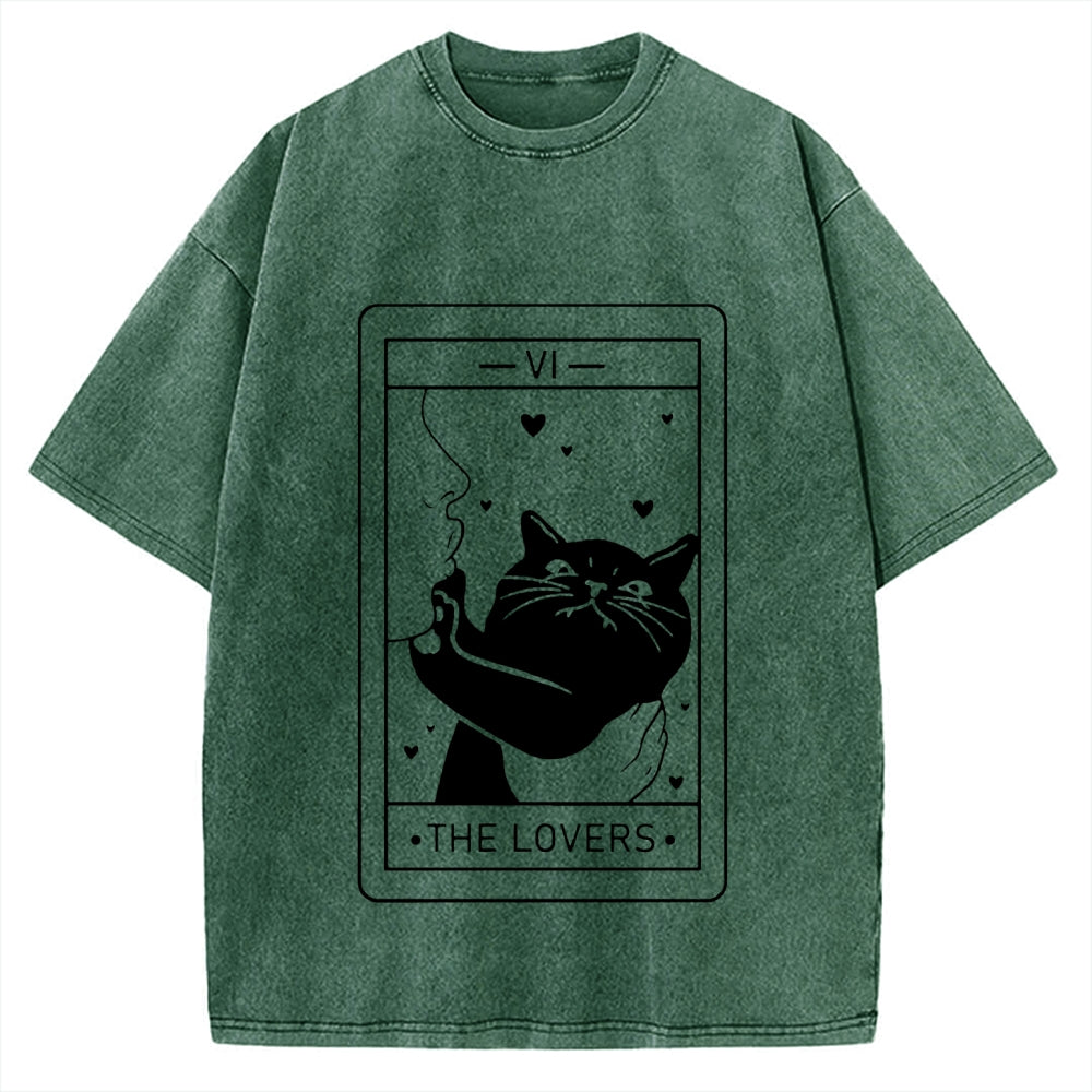 The Cat Lover Vintage Washed T-shirt