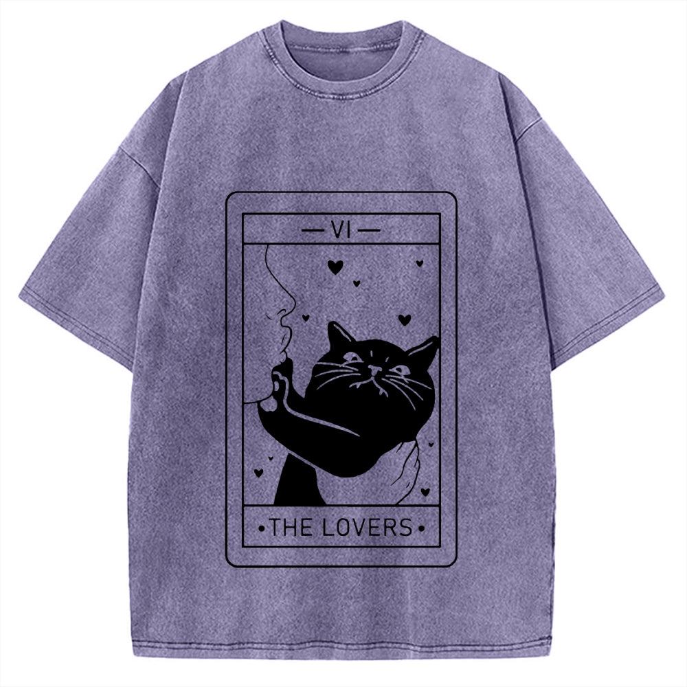 The Cat Lover Vintage Washed T-shirt