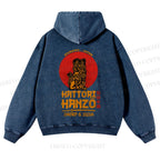 Casual Hattori Hanzo Printed Washed Hoodie
