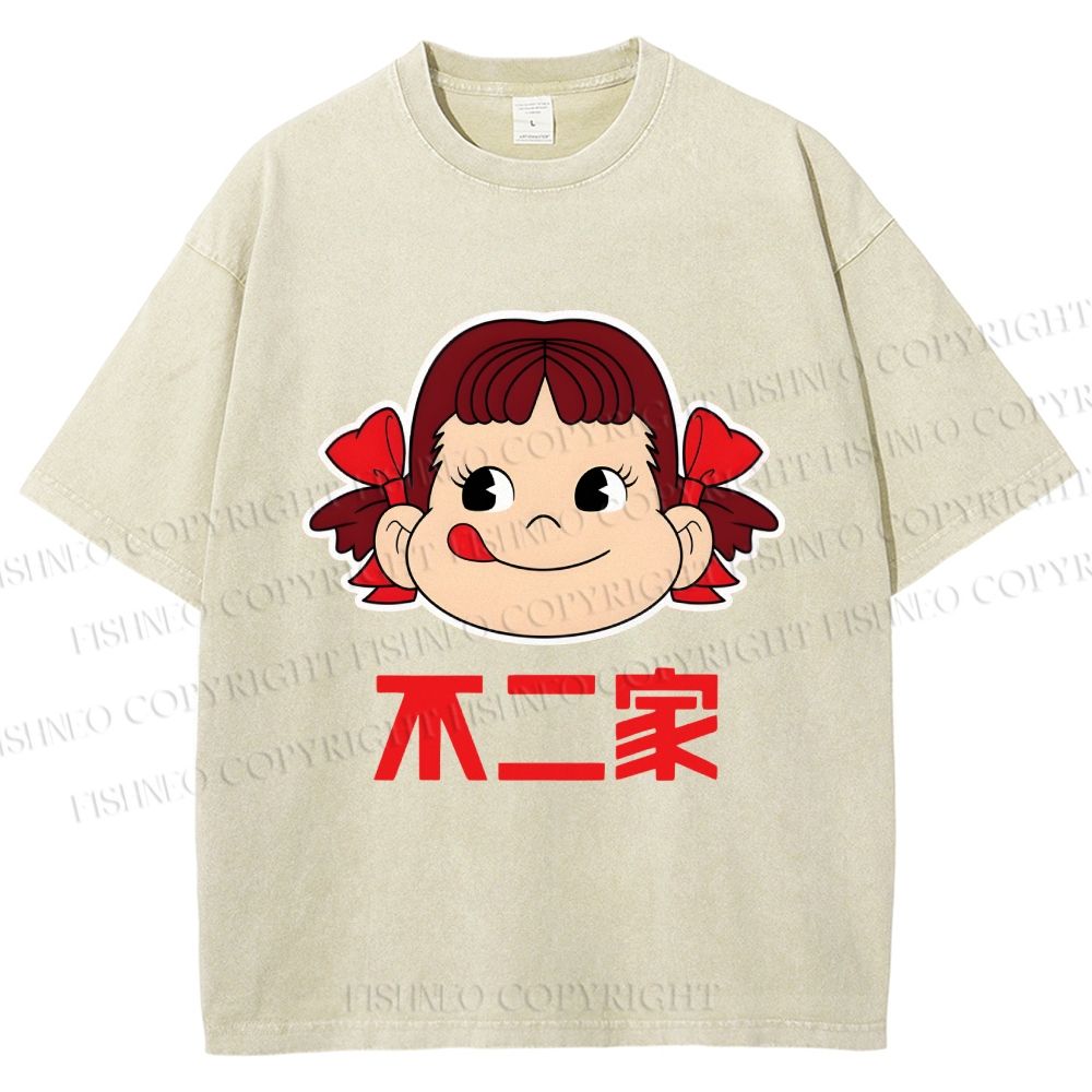 Unisex Fujiya Girl Printed Washed Tee