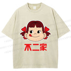 Unisex Fujiya Girl Printed Washed Tee