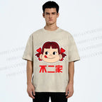 Unisex Fujiya Girl Printed Washed Tee