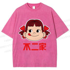Unisex Fujiya Girl Printed Washed Tee