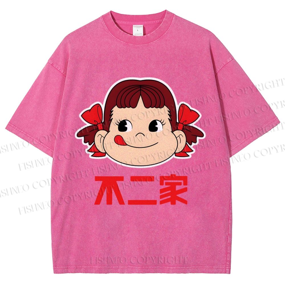 Unisex Fujiya Girl Printed Washed Tee