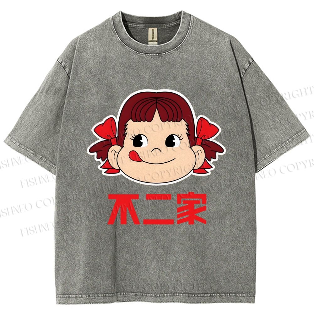 Unisex Fujiya Girl Printed Washed Tee