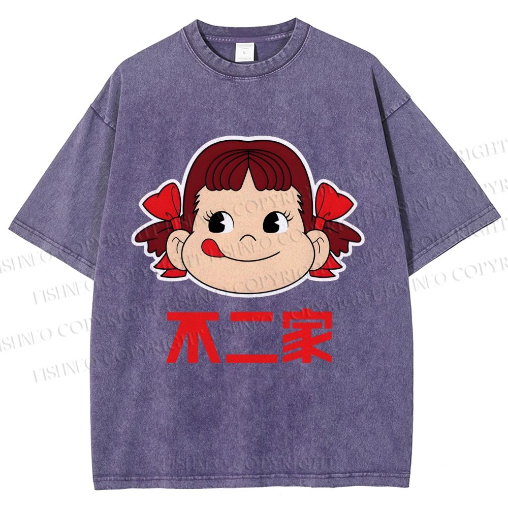 Unisex Fujiya Girl Printed Washed Tee