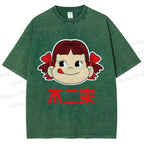 Unisex Fujiya Girl Printed Washed Tee