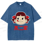 Unisex Fujiya Girl Printed Washed Tee