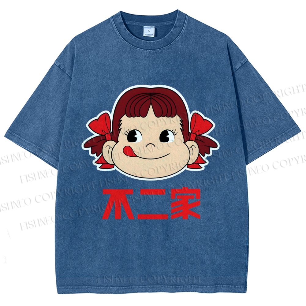 Unisex Fujiya Girl Printed Washed Tee