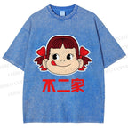 Unisex Fujiya Girl Printed Washed Tee