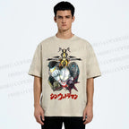 Unisex Ultraman Monsters Japanese Printed Washed Tee
