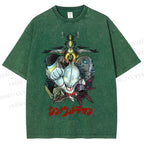 Unisex Ultraman Monsters Japanese Printed Washed Tee