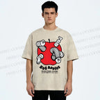 Unisex Bad Apples Printed Washed Tee