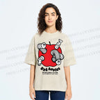 Unisex Bad Apples Printed Washed Tee
