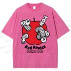 Unisex Bad Apples Printed Washed Tee