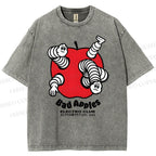 Unisex Bad Apples Printed Washed Tee