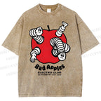 Unisex Bad Apples Printed Washed Tee