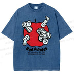 Unisex Bad Apples Printed Washed Tee