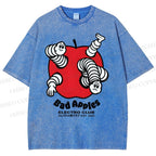 Unisex Bad Apples Printed Washed Tee