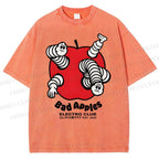 Unisex Bad Apples Printed Washed Tee