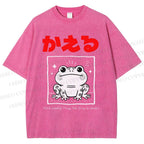 Unisex The Frog Is Smart Printed Washed Tee