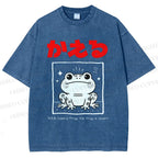 Unisex The Frog Is Smart Printed Washed Tee