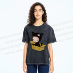Unisex Yoshitomo Nara Box Printed Washed Tee