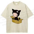 Unisex Yoshitomo Nara Box Printed Washed Tee