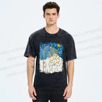 Unisex Silly Bear in Star Light Printed Washed Tee