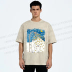 Unisex Silly Bear in Star Light Printed Washed Tee